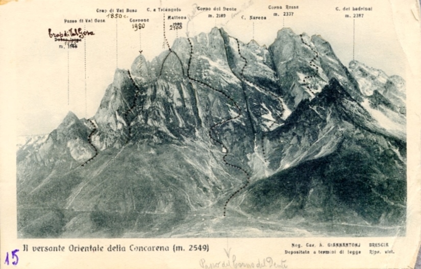 Il versante orientale della Concarena