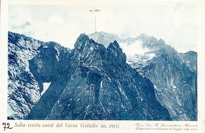 Sulla cresta ovest del corno Cristallo