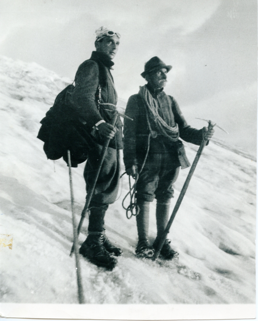 Martino Gozzi e alpinista sull'Adamello